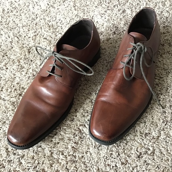 Aldo Leather Shoes Men\'s Brown Oxford Lace Up Size US 9.5 Aldo Size 43